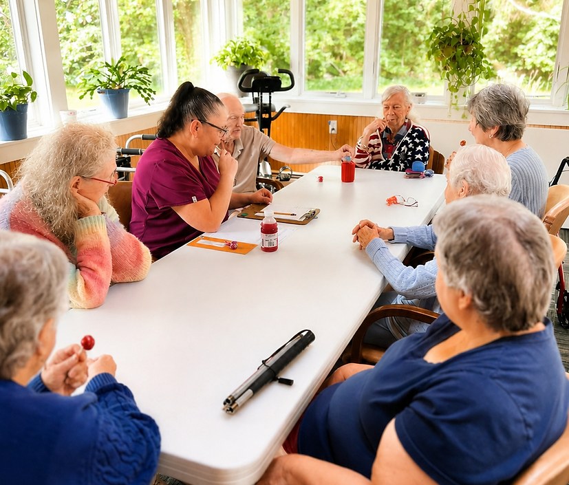 Residents gathering together at Ethan Place